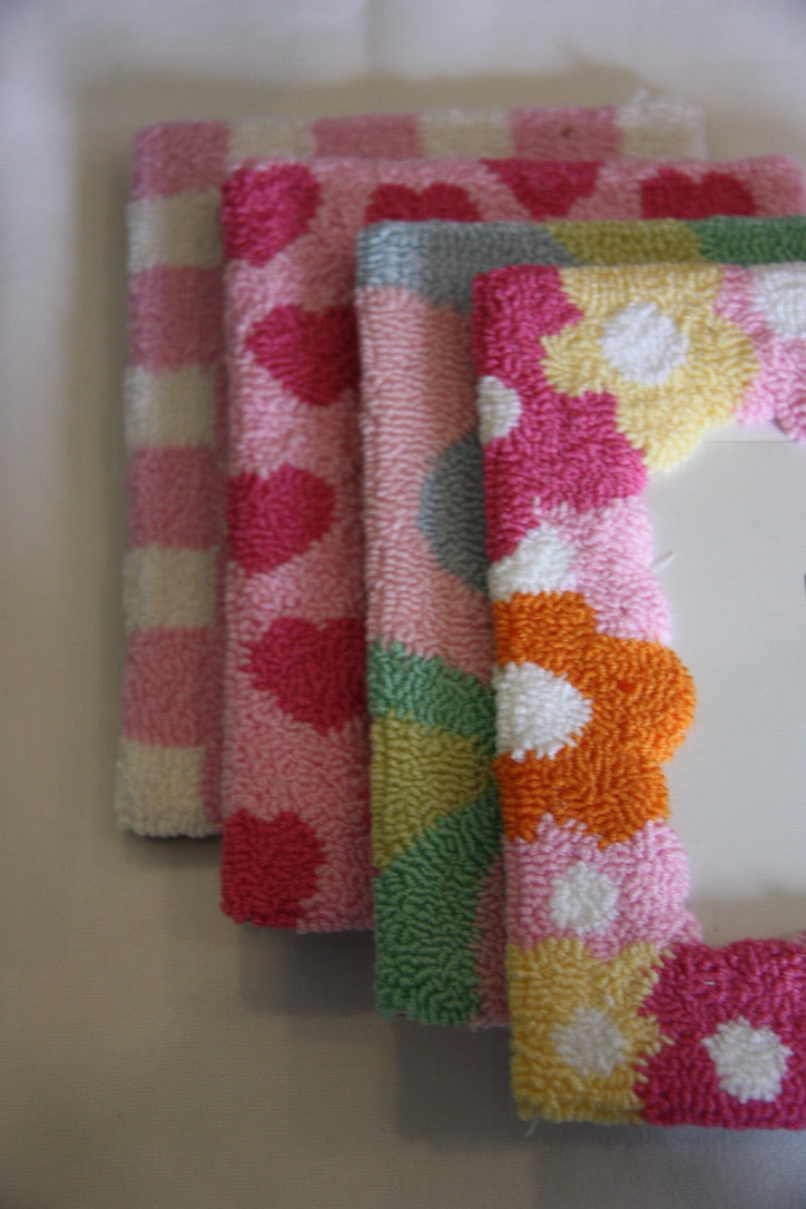 Funky punched picture frames