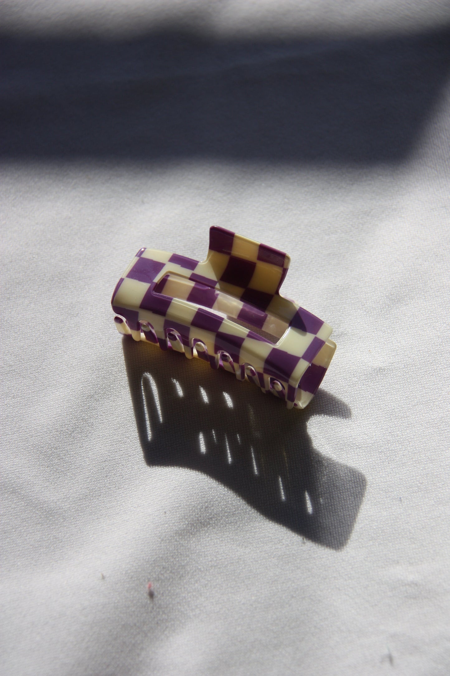 Checkered hair clip