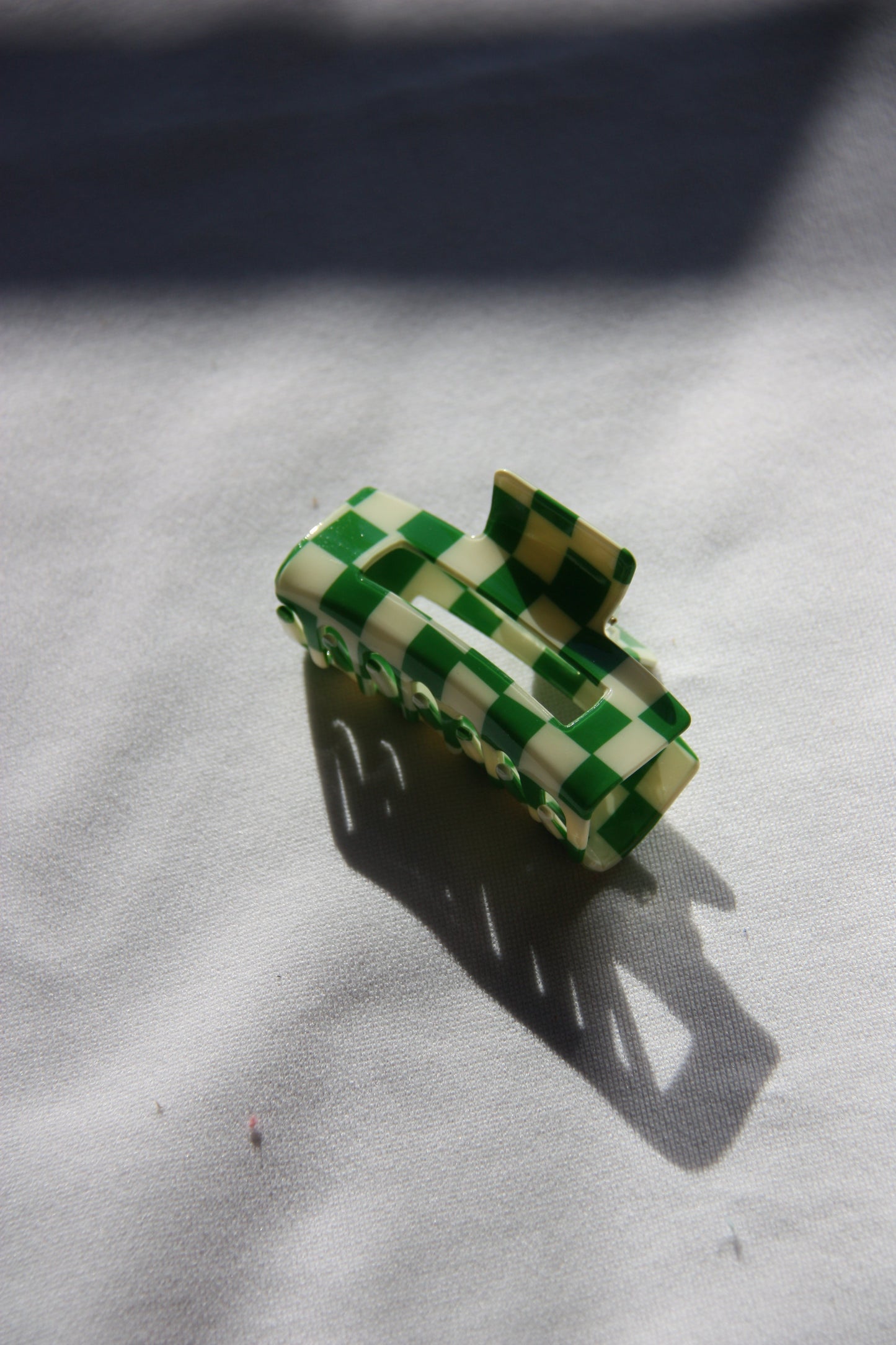 Checkered hair clip