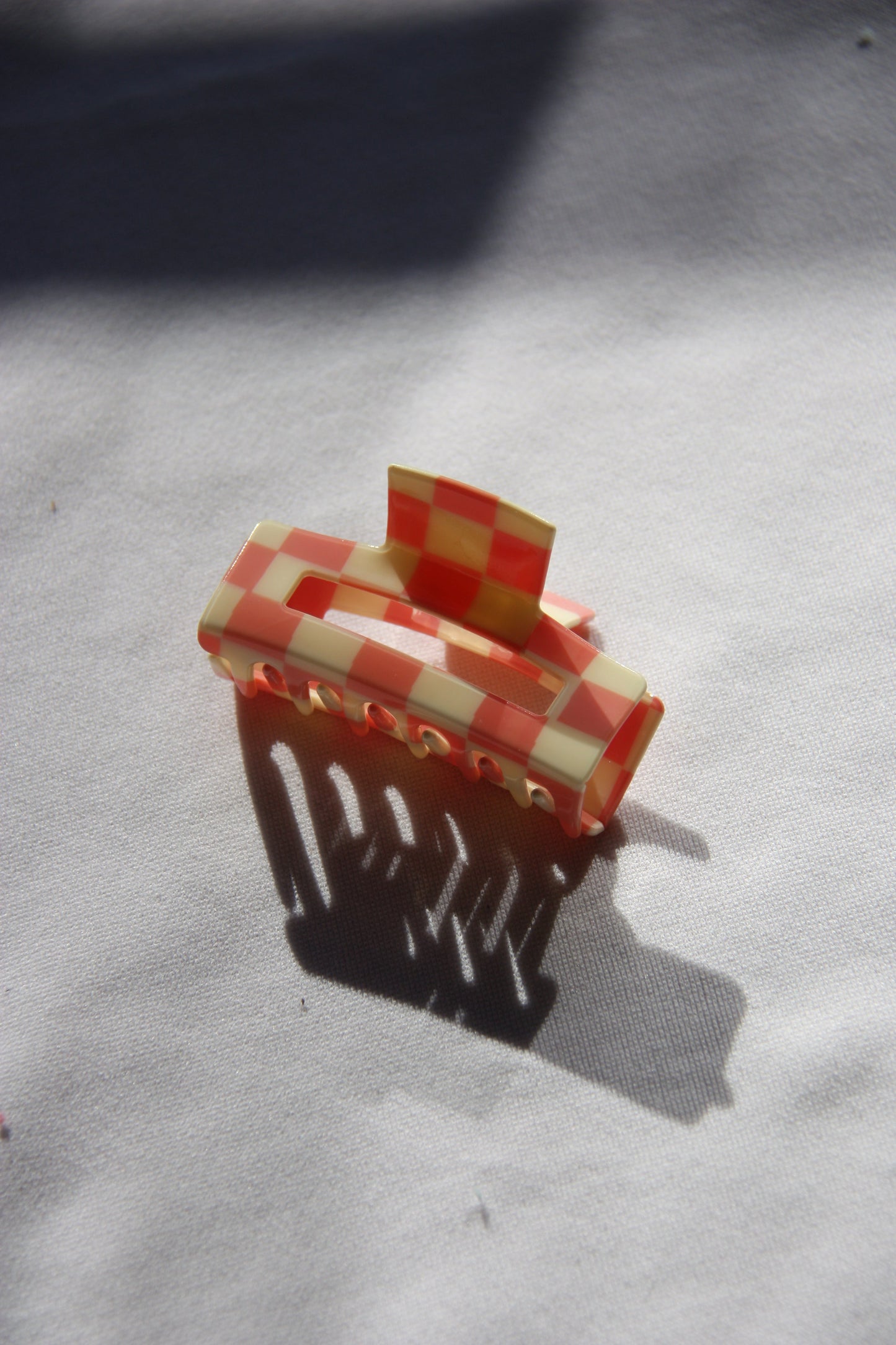 Checkered hair clip