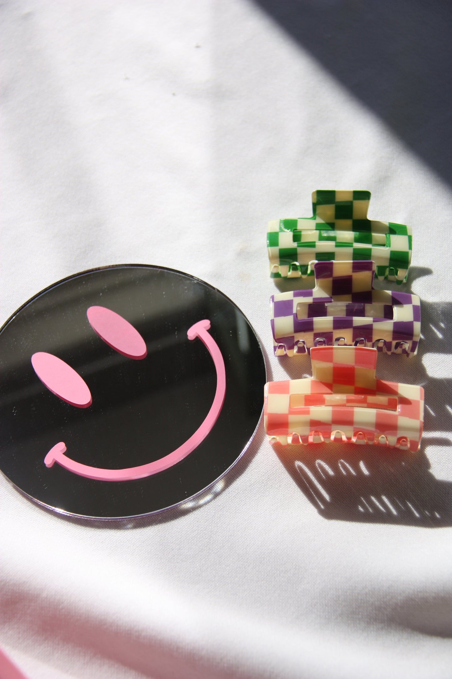 Checkered hair clip