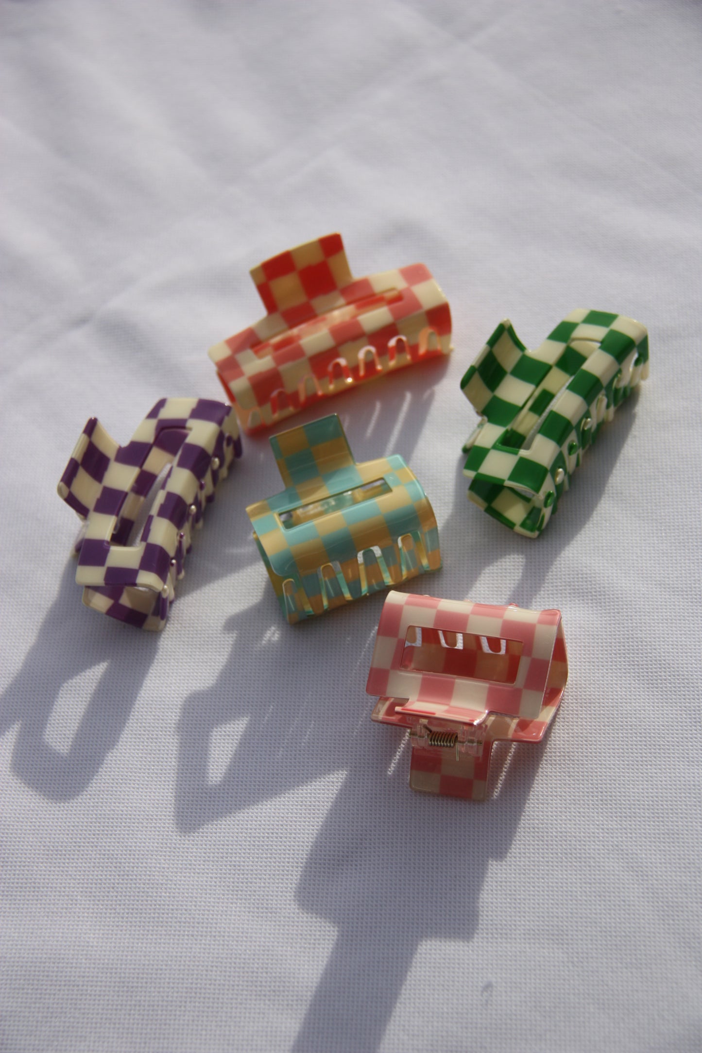 Checkered hair clip
