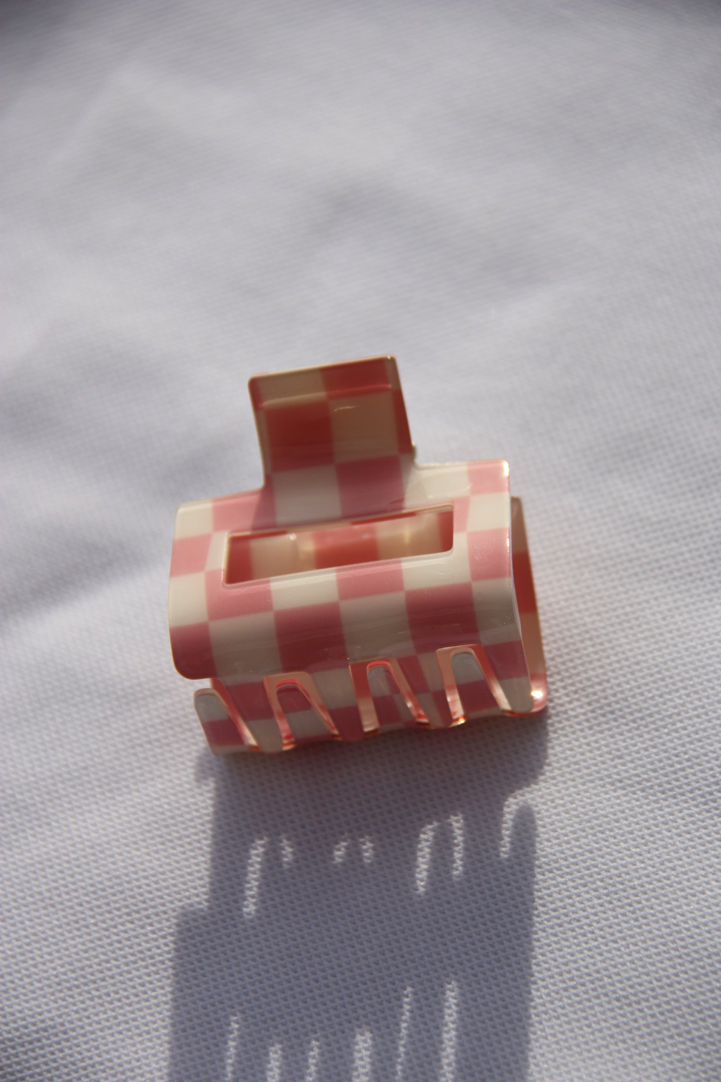 Checkered hair clip