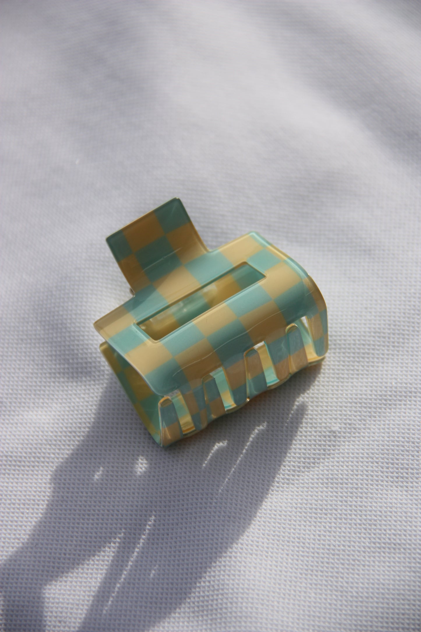Checkered hair clip