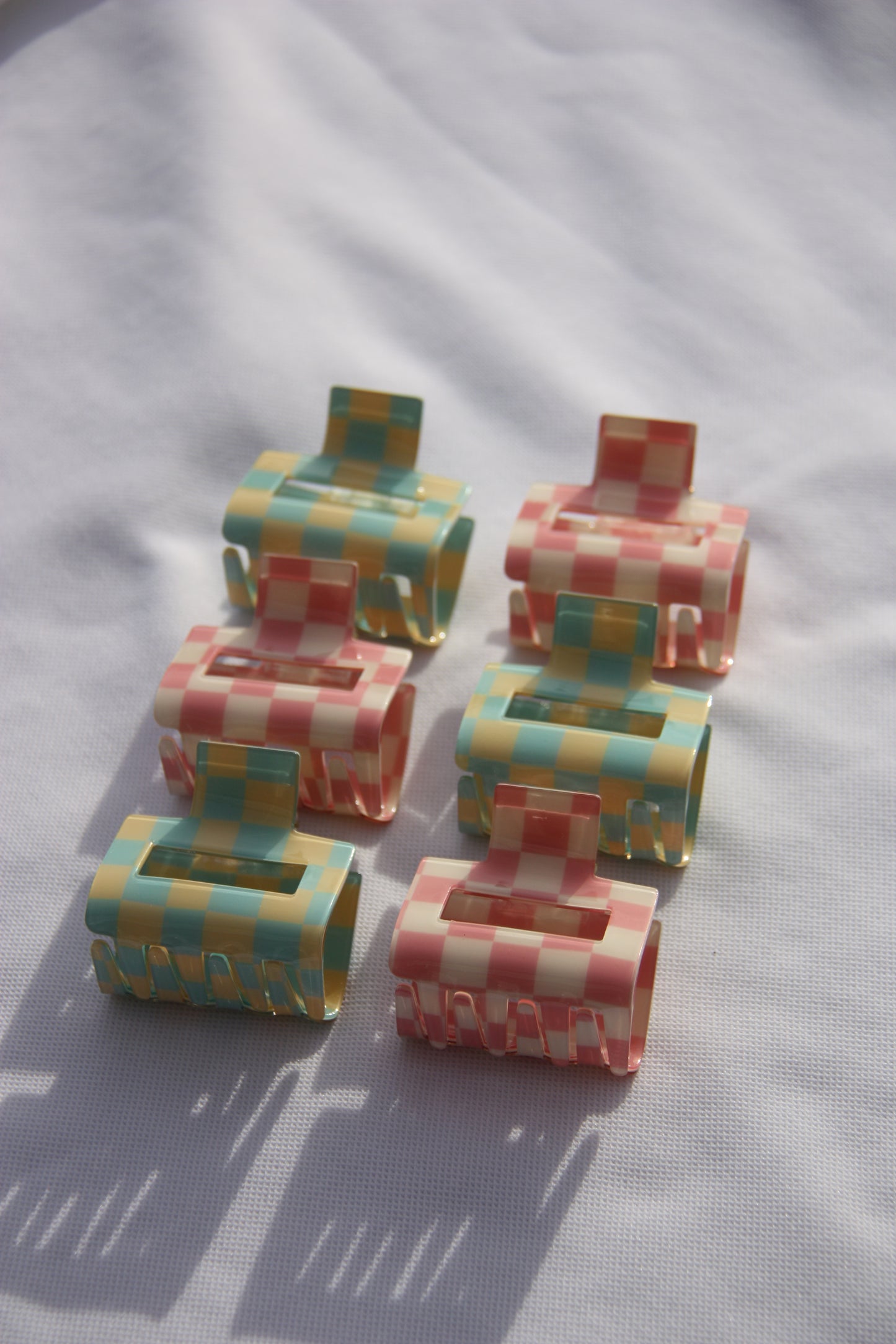 Checkered hair clip