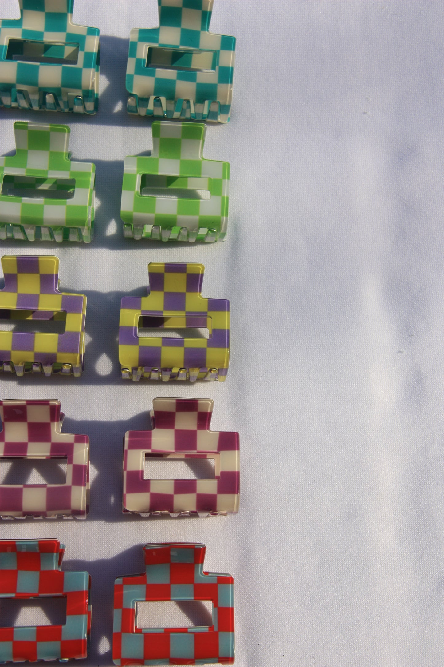 Checkered hair clip