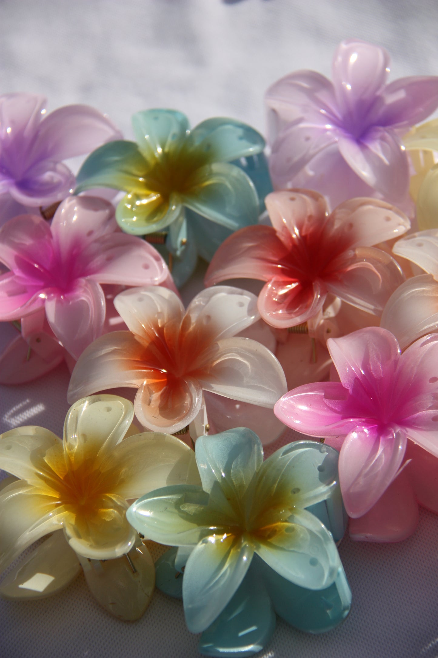 Haarclip met Hawaï bloemen