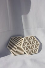 Load image into Gallery viewer, Hexagon coaster with print

